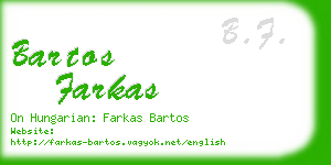 bartos farkas business card